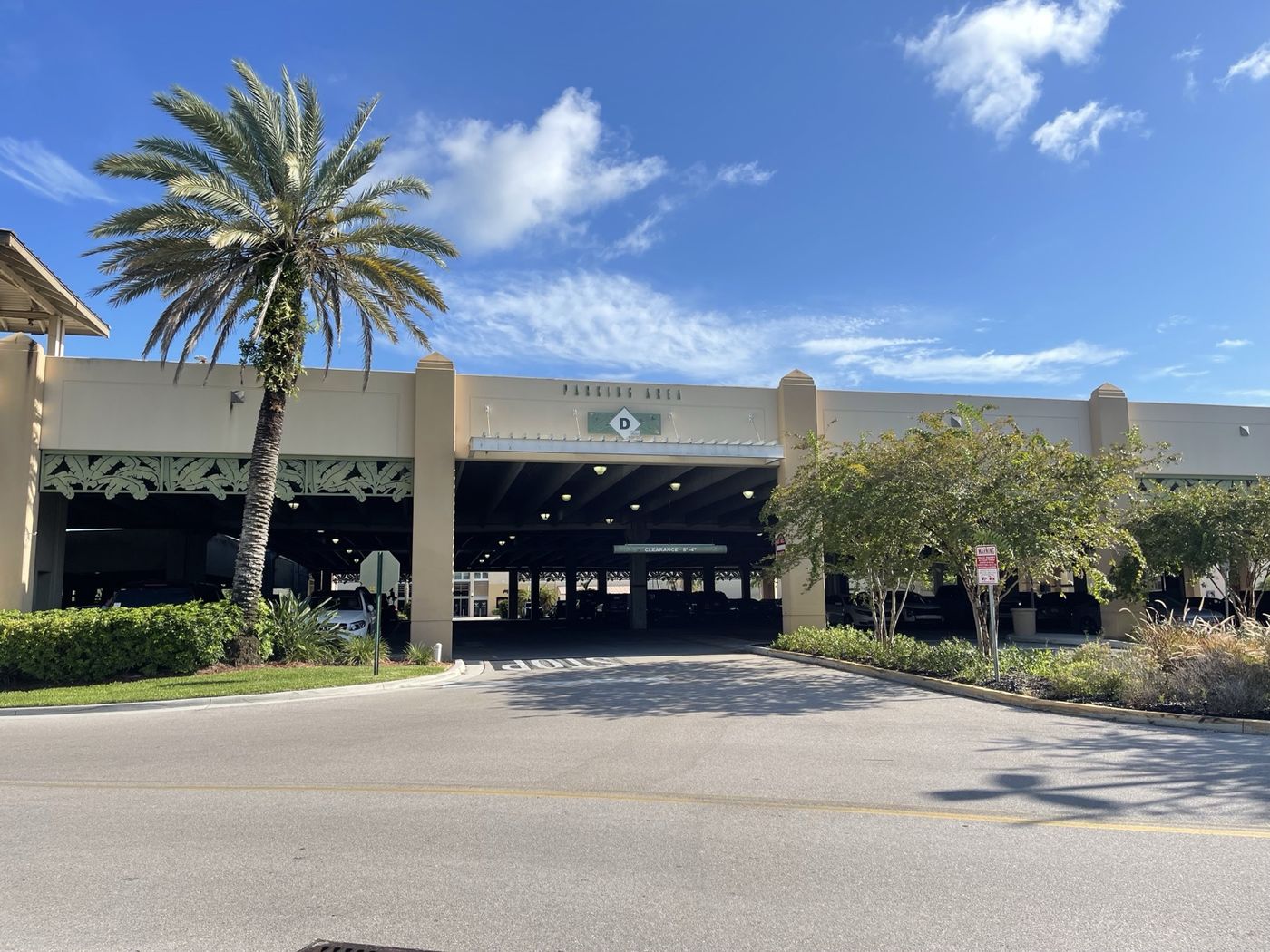 The Garage D parking entrance at Coastland Center, the closest parking to Forge Athletics