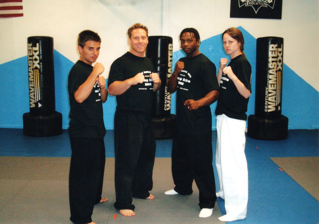 Wil Pino hosting Camp Elite in 2005 with martial arts stars Matt Emig, Daniel Sterling and Chloe Bruce