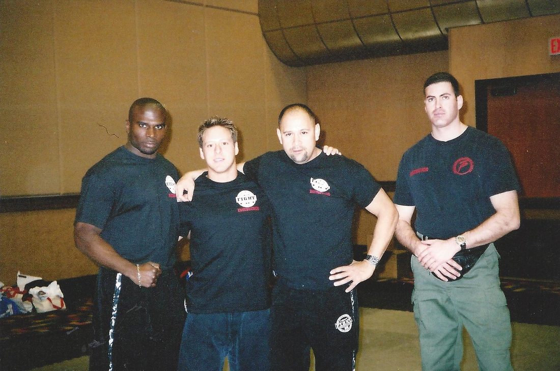 Wil Pino with Haganah founder Mike Lee Kanarek and fellow F.I.G.H.T. instructors