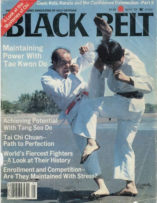 Grand Master Byung Ho Choi performing a technique on the cover of Black Belt magazine